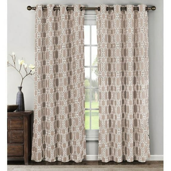 Wesley Linen Blend Grommet Curtain Panel Pairs