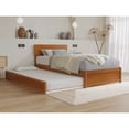 thumbnail image 1 of Wesley Twin XL Platform Bed with Panel Footboard & TXL Trundle in Light Toffee, 1 of 10