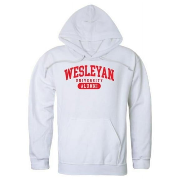 Wesleyan University Cardinals Alumni Hoodie, White - Medium