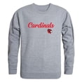 thumbnail image 1 of Wesleyan University Cardinals Script Crewneck Sweatshirt, Heather Grey - Medium, 1 of 1