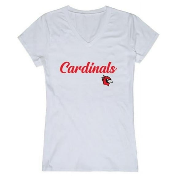 Wesleyan University Cardinals Script T-Shirt, White - 2XL