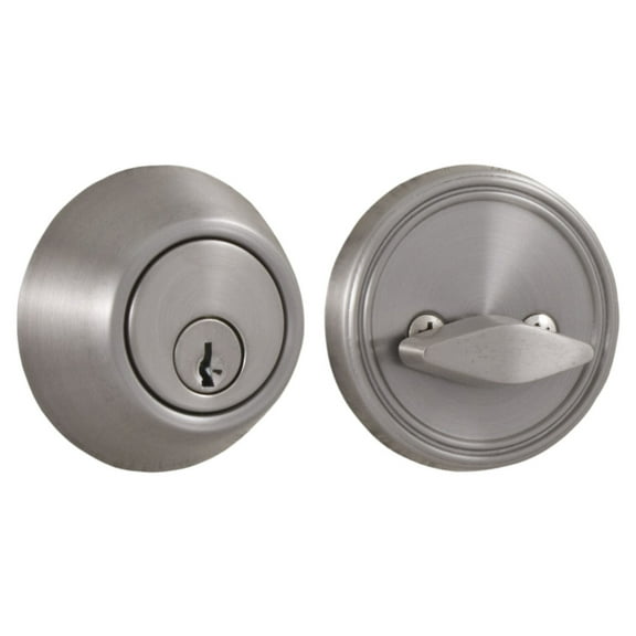 Weslock 00271-N-NFR22 Single Cylinder Deadbolt with Adjustable Latch and Deadbolt Strike Satin Nickel Finish