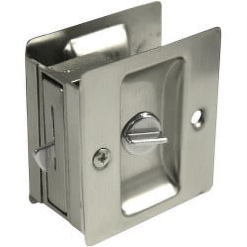 Weslock 00577xNxN Rectangular Privacy Pocket Door Lock with Adjustable Backset and Full Lip Strike Satin Nickel Finish