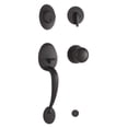 thumbnail image 1 of Weslock 02810-2S2FR2D Hillcrest Keyed One Side Handle Set with Salem Knob, Matte Black, 1 of 2