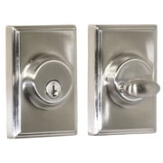Weslock 03771-N-NSL23 Woodward Single Cylinder Deadbolt with Adjustable Latch and Strike Satin Nickel Finish