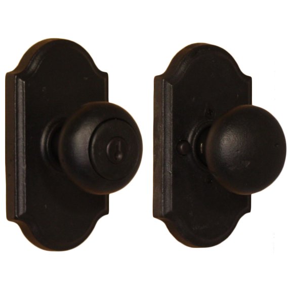 Weslock 07140F2F2SL23 Wexford Premiere Entry Lock with Adjustable Latch and Full Lip Strike Black Finish