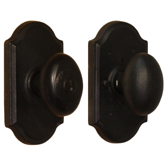 Weslock 07140M2M2SL23 Durham Premiere Entry Lock with Adjustable Latch and Full Lip Strike Black Finish