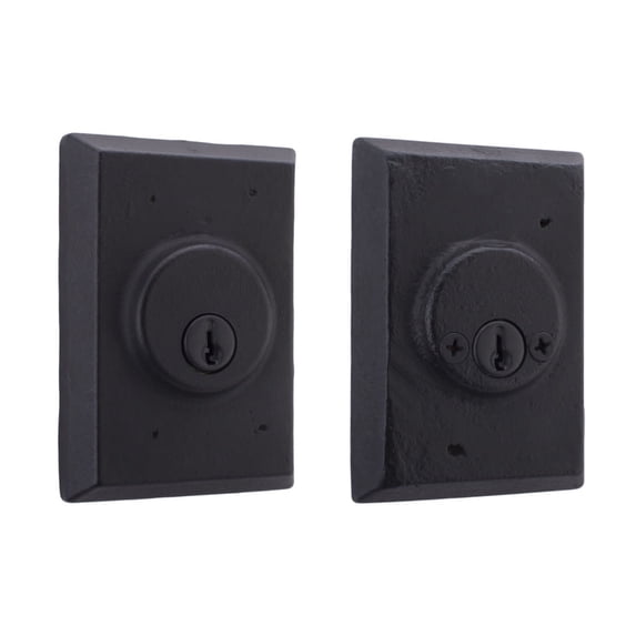 Weslock 07972-1-1SL23 Square Double Cylinder Deadbolt with Adjustable Latch and Deadbolt Strike Oil Rubbed Bronze Finish