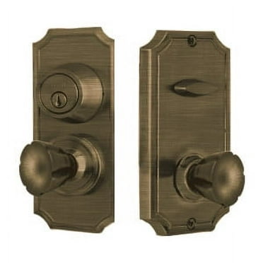 Weslock 1501E Unigard Interconnected Entry Set Single Cylinder Keyed -  Antique Brass