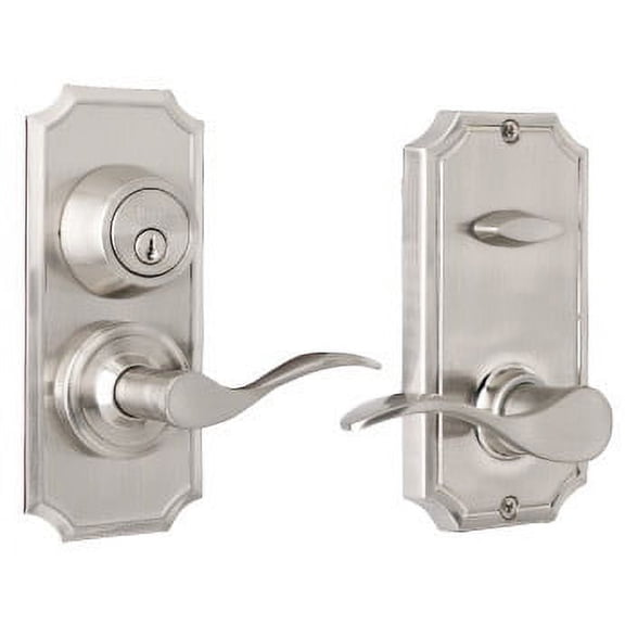Weslock R1501UNUNSL2D Unigard UL Rated Right Hand Bordeau on Premiere Interconnected Lock with 0.75 in. Latch & Round Corner Strikes, Satin Nickel