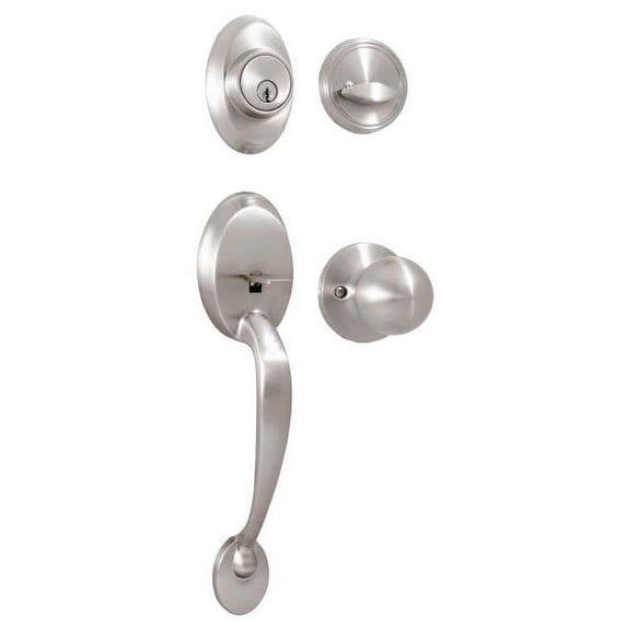 Weslock 02810-NGNFR2D Single Cylinder Hillcrest Entry Handleset - Nickel