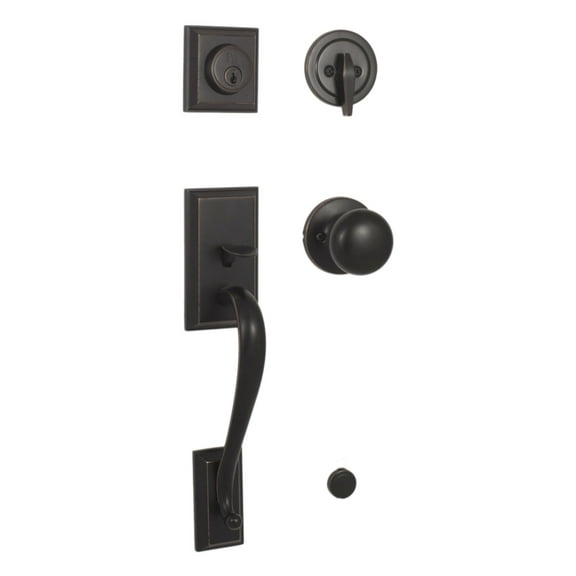Weslock 02830-1S1FR2D Mercy Sectional Single Cylinder Keyed Entry Handleset - Bronze
