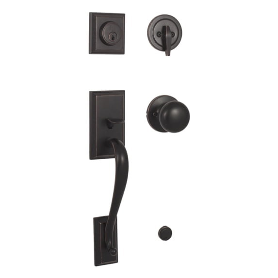 Weslock 02830-1S1FR2D Mercy Sectional Single Cylinder Keyed Entry Handleset - Bronze