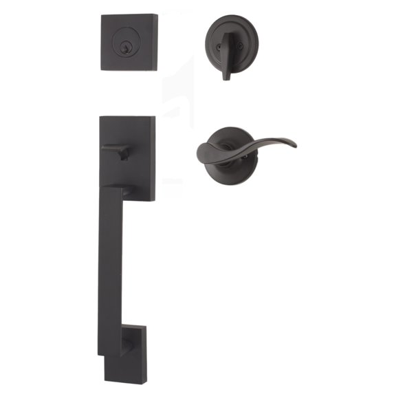 Weslock 02840-2X2FR2D Bailey Sectional Single Cylinder Keyed Entry Handleset - Black