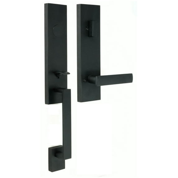 Weslock 2875-Leighton-Utica-Dummy-Entry Leighton One Piece Dummy Handleset - Black