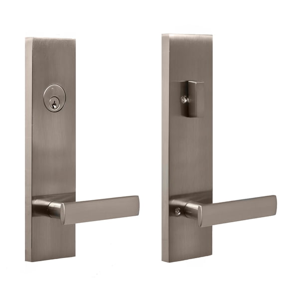 Weslock 066213N3NSL2D Addy Deadbolt Keyed One Side Handle Set with Utica Lever, Satin Nickel