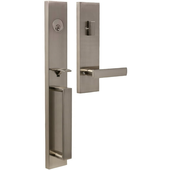 Weslock 02890-N3NSL2D Xanthis Deadbolt Keyed One Side Handle Set with Utica Lever, Satin Nickel