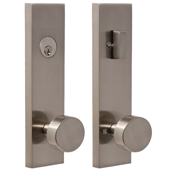 Weslock 066214N4NSL2D Addy Deadbolt Keyed One Side Handle Set with Mesa Knob, Satin Nickel