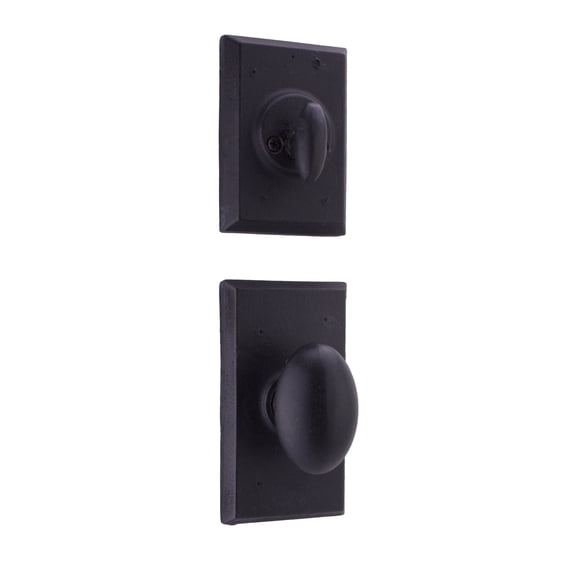 Weslock 7800M Durham Knob Single Cylinder Interior Pack For The Aspen Handleset - Black