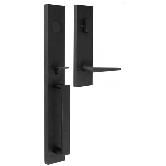 Weslock 02895-2720020 Xanthis Deadbolt Keyed One Side Dummy Handle Set with Philtower Lever, Matte Black