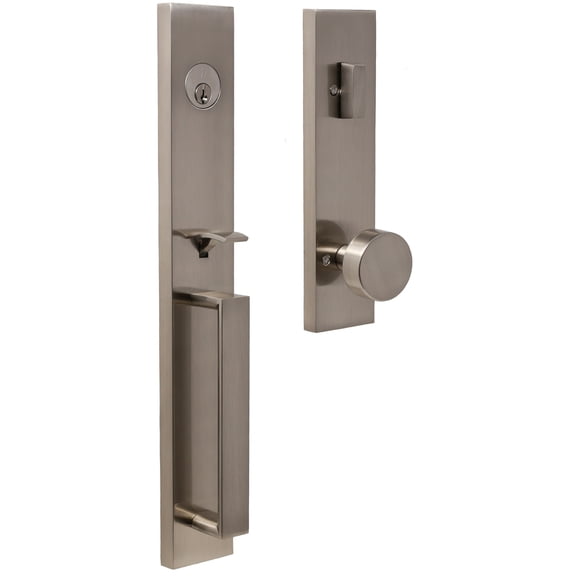 Weslock 02890-N4NSL2D Xanthis Deadbolt Keyed One Side Handle Set with Mesa Knob, Satin Nickel