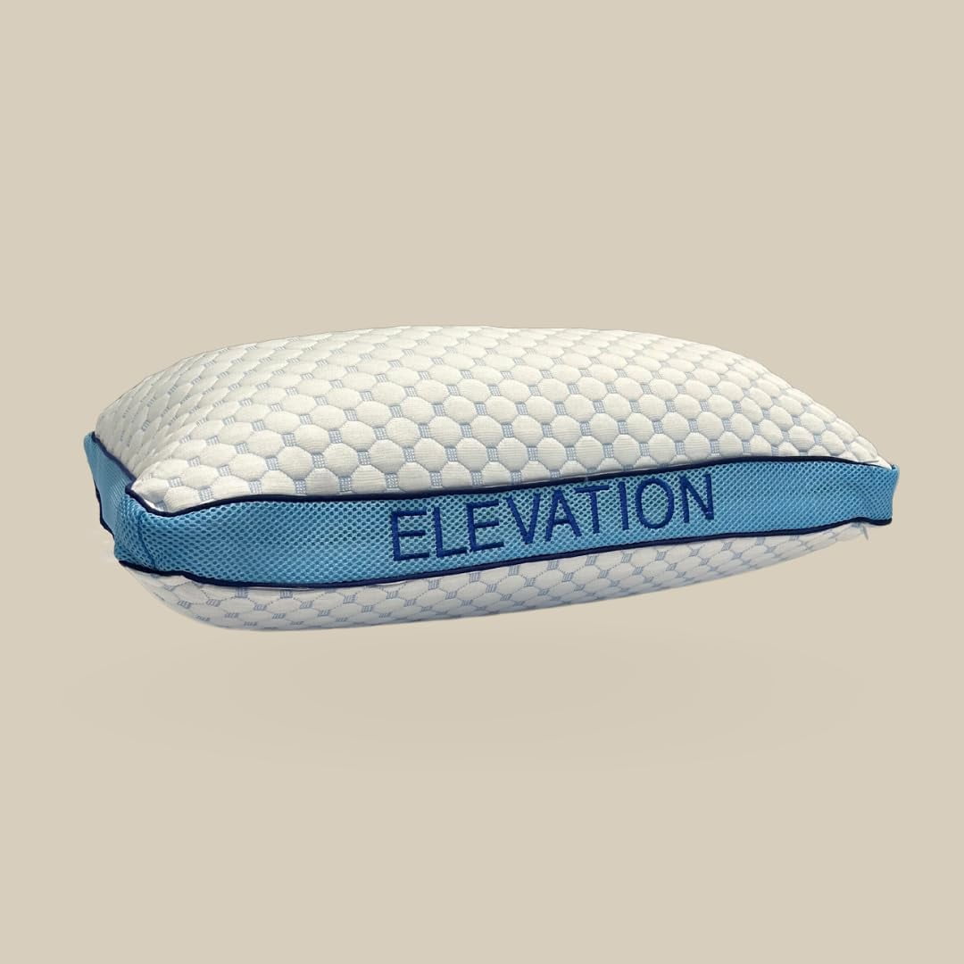 Wesloft Elevation Washable DualSided Pillow Latex & Shredded Blue Gel Memory Foam Medium