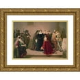 thumbnail image 1 of Wesney 18x14 Gold Ornate Wood Frame and Double Matted Museum Art Print Titled - Last Moments of Mary, Queen of Scots (1877), 1 of 4