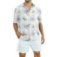 thumbnail image 1 of Wespornow Mens Hawaiian Shirts Short Sleeve Floral Tropical Beach Casual Button Down Shirts White XL, 1 of 6