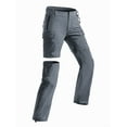 thumbnail image 1 of Wespornow Womens Quick Dry Zip Off Convertible Hiking Pants with 5 Pockets Camping Travel Safari Light Grey XXL, 1 of 8