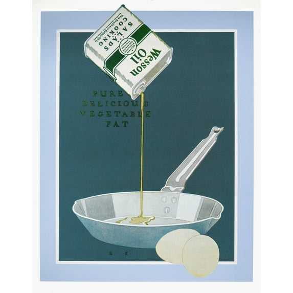 Wesson Oil Ad 1921. Namerican Magazine Advertisement 1921 For Wesson Cooking Oil By The Southern Cotton Oil Company.