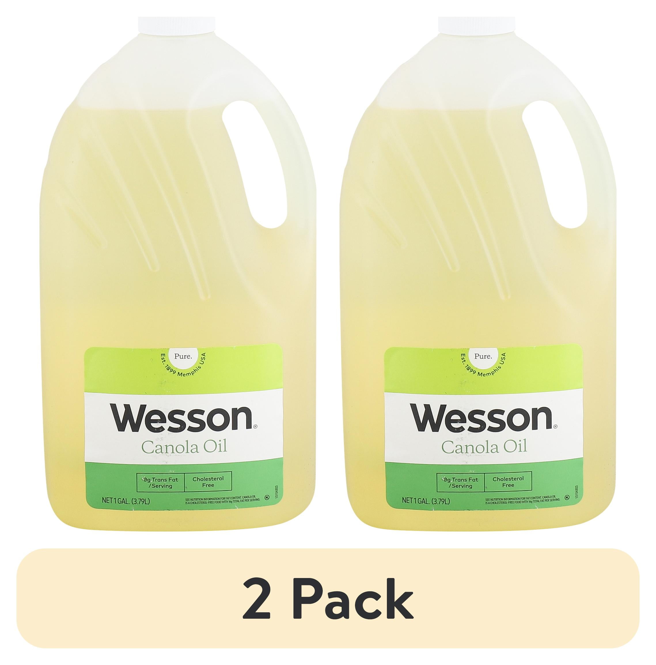 Wesson Pure Canola Oil, 0g Trans Fat, Cholesterol Free, 128 fl oz