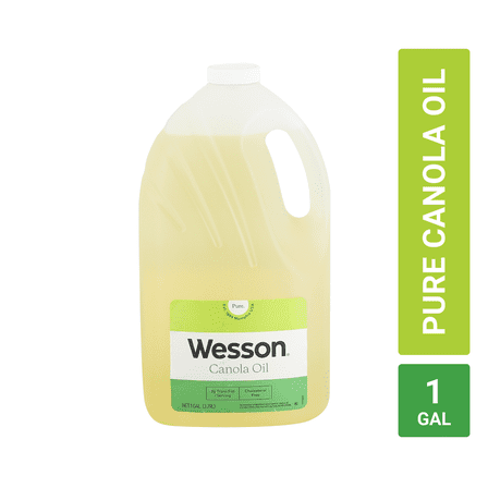 Wesson Pure & Cholesterol Free Canola Oil, 128 fl oz