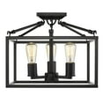 thumbnail image 1 of Golden Lighting Wesson 3-light Semi-Flush Mount in Matte Black, 1 of 6