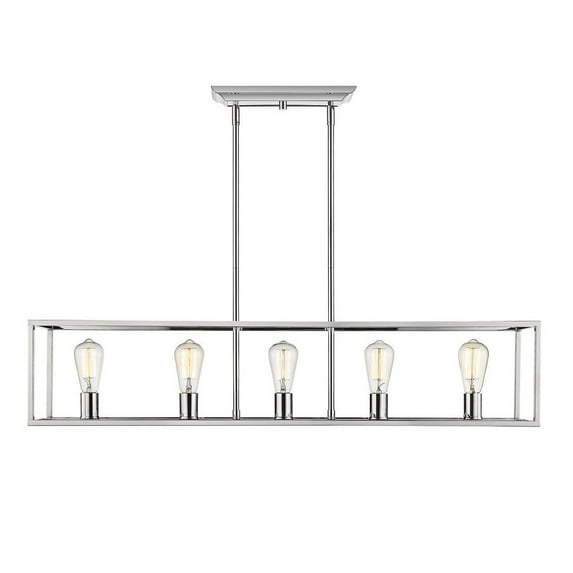 Golden Lighting Wesson 5-light Island Light in Chrome