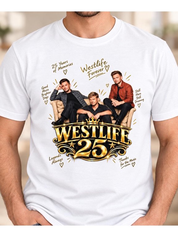 West 25th Anniver Tou T-Shirt, Boyband Concert Tee, Pop Music Fan Gift