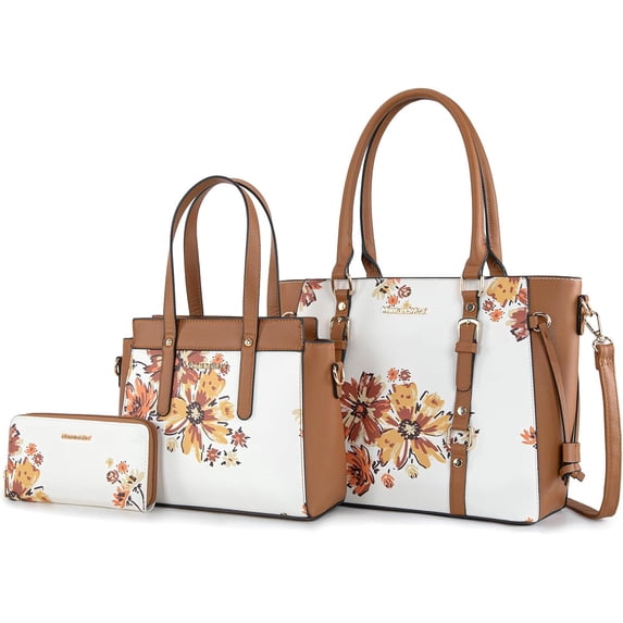 West 3PCS Purses for Women Tote Bag and Wallet Set Shoulder Satchel Handbags