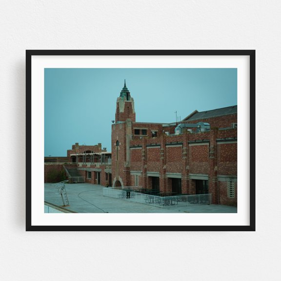 West Bath House, Jones Beach 02 - New York Photography Architecture Art Deco Vintage City Black Framed Wall Art Print 5 x 7 inches