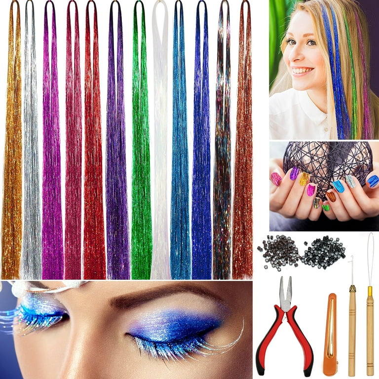 Hair Tinsel LILAC, Shimmer Hair Accessory, Hair Bling, Tinsel Hair