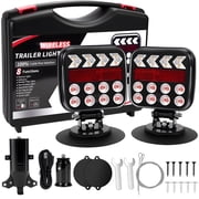 West Bay Magnetic Wireless Trailer Lights, 2 Pack Tow Light with Reflectors, Rechargeable Adjustable Tail Light Kit for Trucks, Boats, RVs, Campers