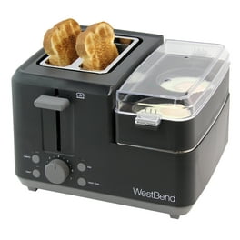 West Bend 77224 Toaster 2 Slice QuikServe Wide Slot Slide Through with –  JandWShippingGroup