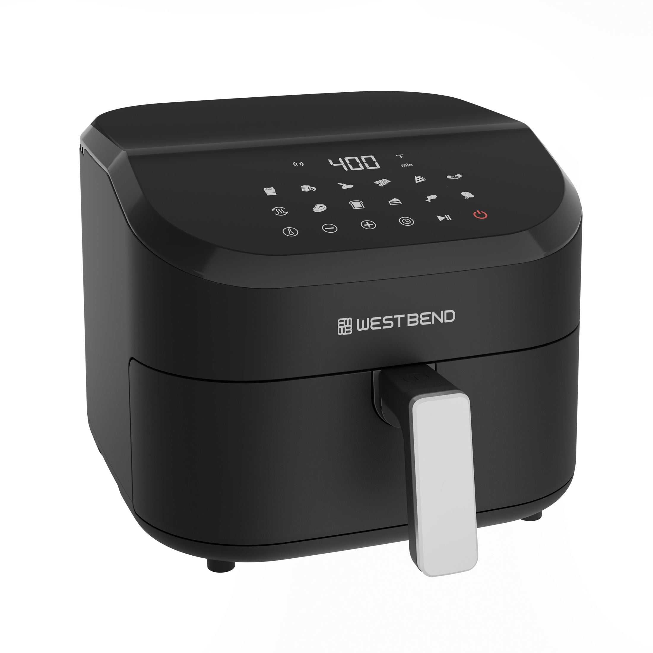 West Bend® Cooking 4.5 Quart Digital Air Fryer with One-Touch Presets, in Black/Silver (AFWB45DBK13)