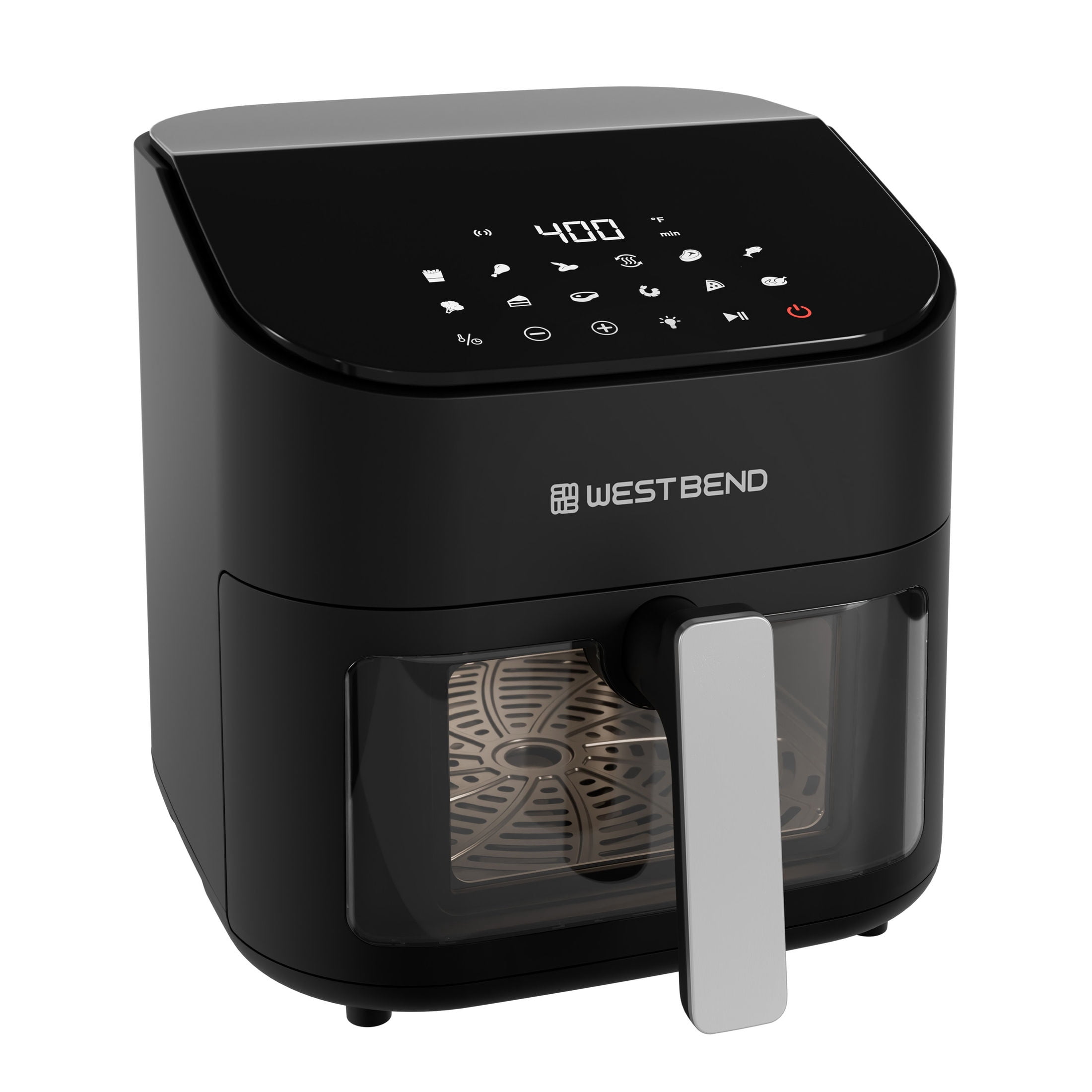 West Bend 7 Quart Digital Air Fryer, 12 Presets, Non-Stick Basket, Easy Cleanup, in Black (AFWB7DBK13)