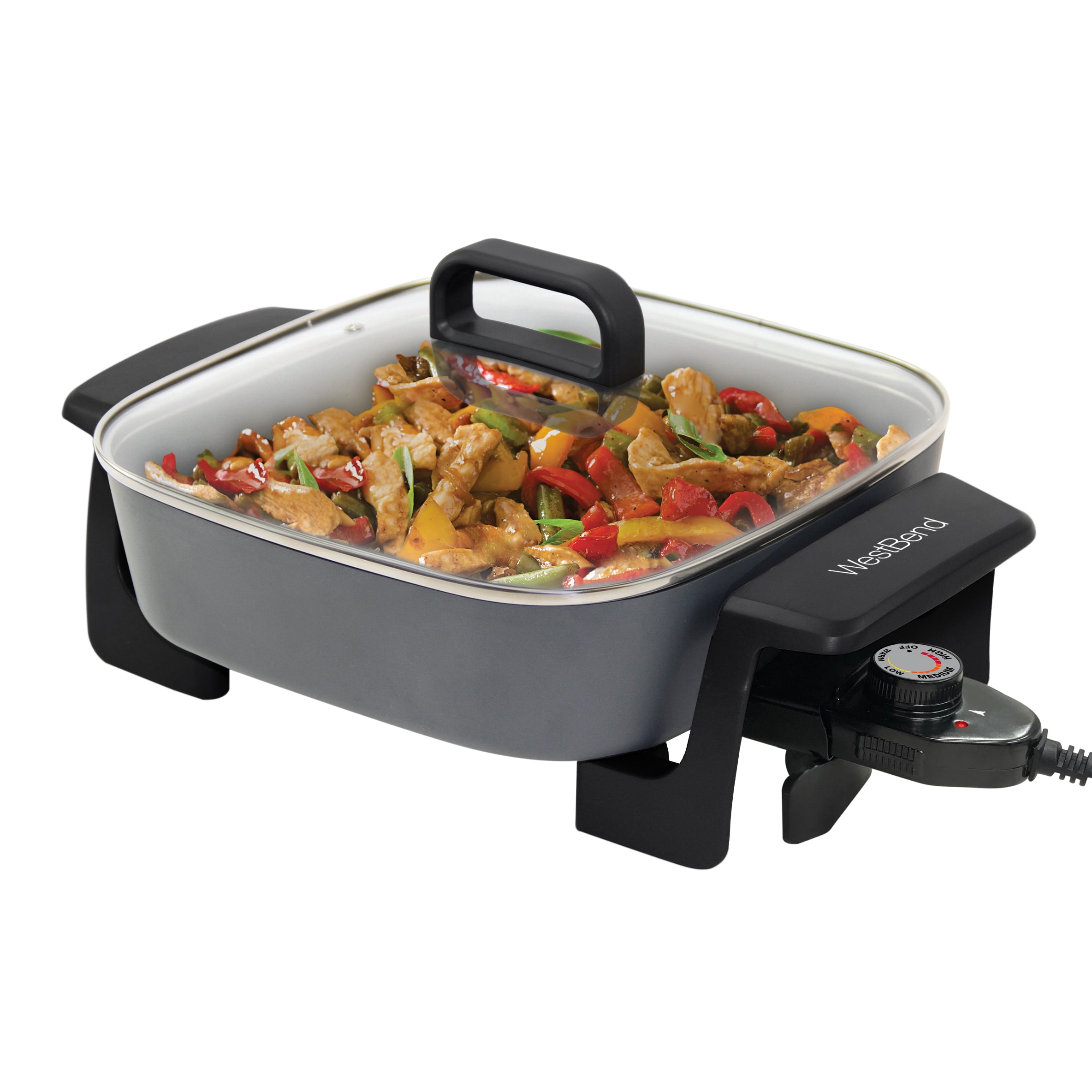 West Bend 12 Electric Skillet with Non-Stick Coating, in Black SKWB12BK13