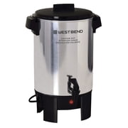 West Bend Commercial Large Capacity Coffee Urn, 30-Cup Coffee Maker with Automatic Temperature Control, in Silver 58030
