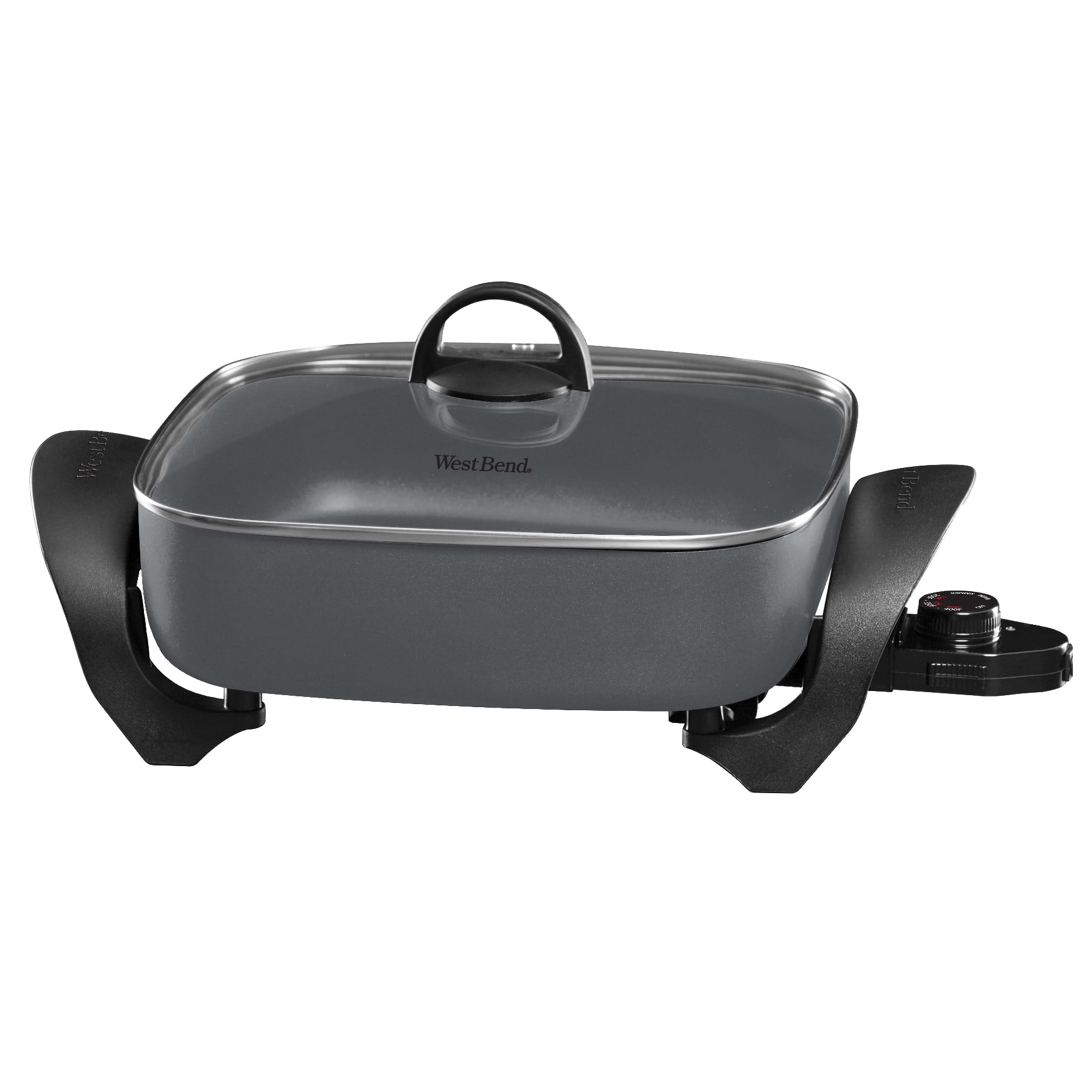West Bend, Electric Skillet, 12-inch Family Size, Gray - Walmart.com
