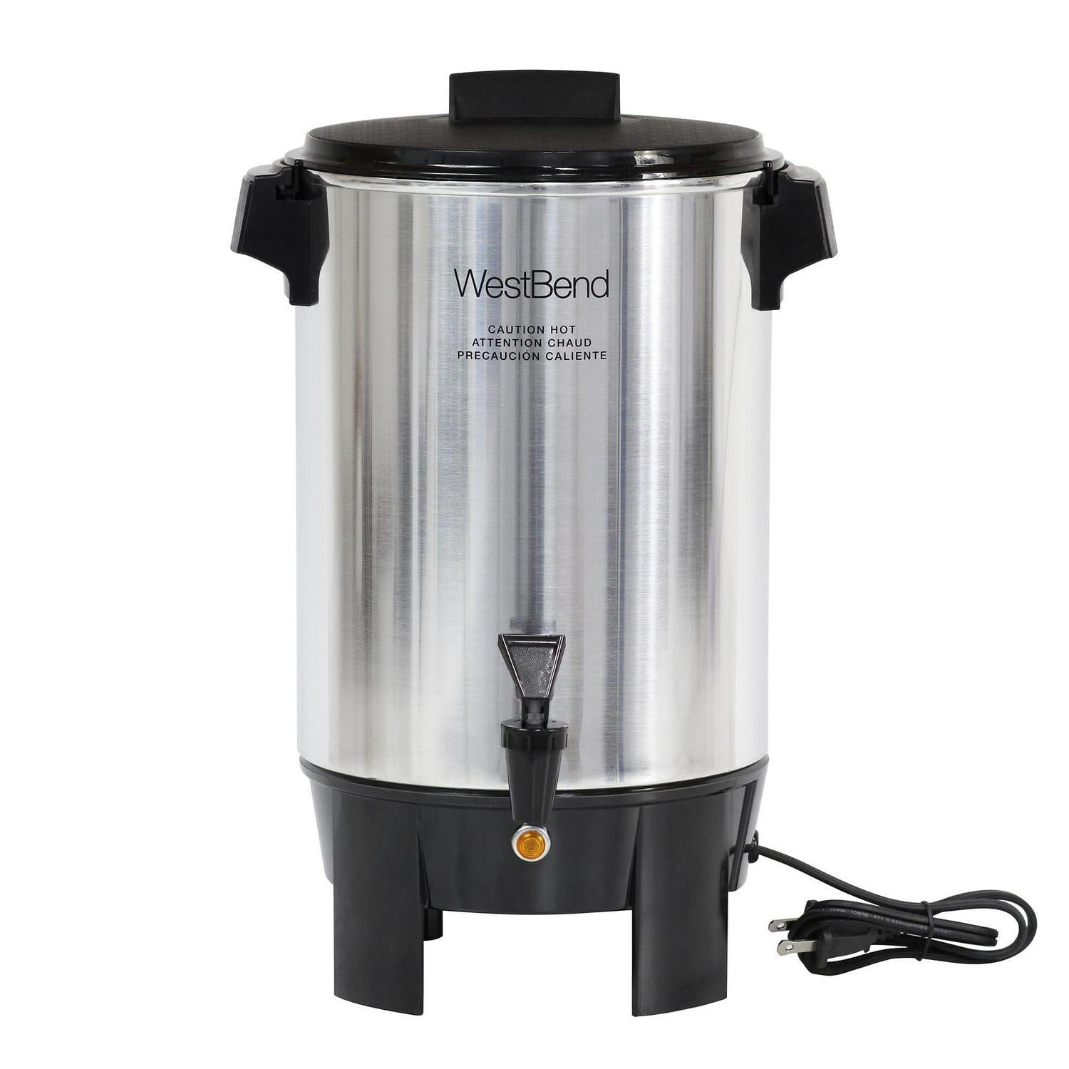 Polished Aluminum 30-Cup Freestanding Coffee Urn