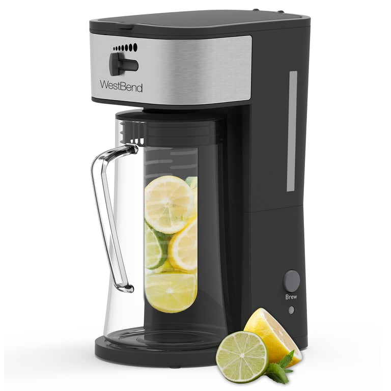 West Bend Electric Cold Brew Machine, 2.75 Qt. Iced Tea and Iced Coffee  Maker, Black - Walmart.com