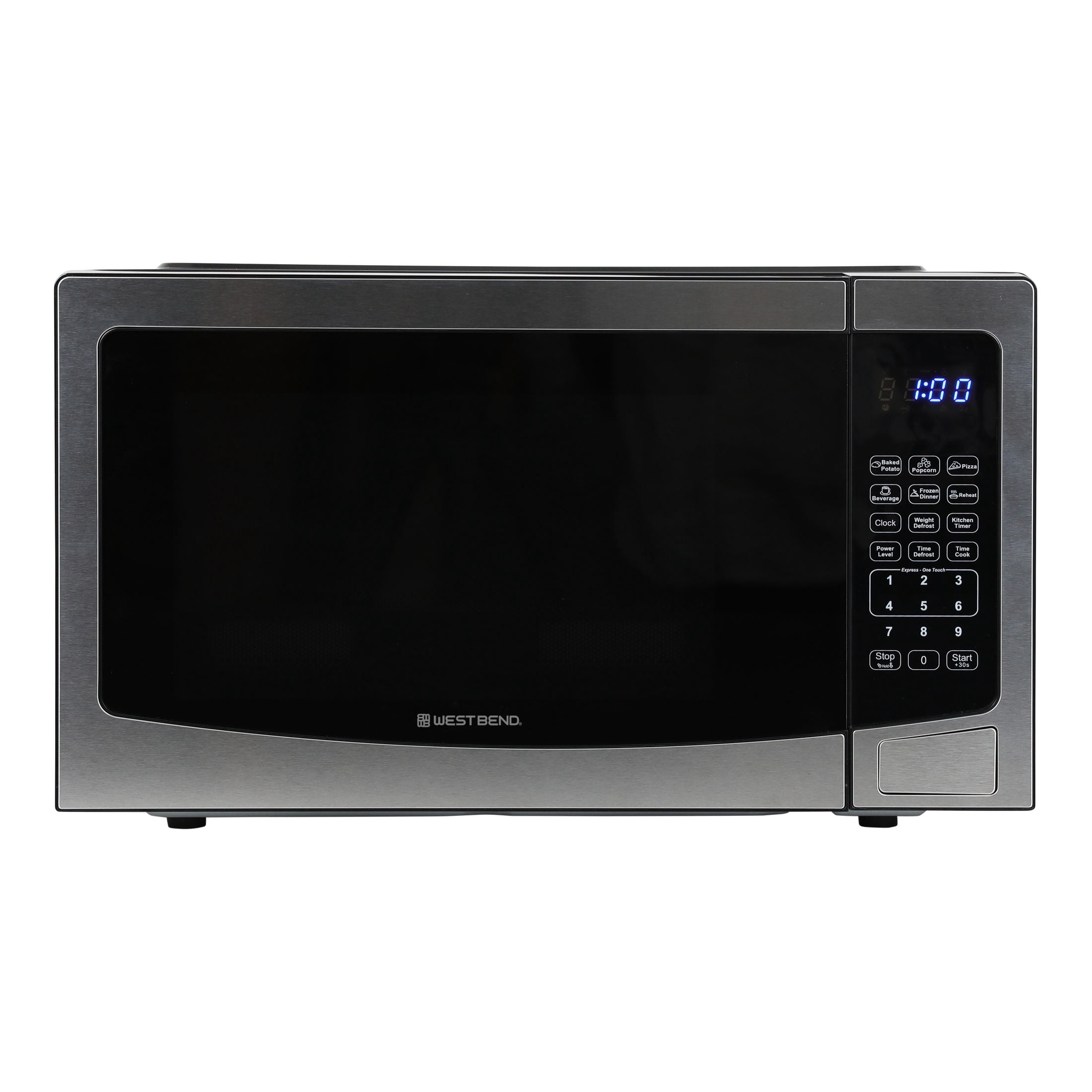 West Bend Microwave Oven, 1.1 cu. ft. Capacity, in Stainless Steel (WBMW110S)