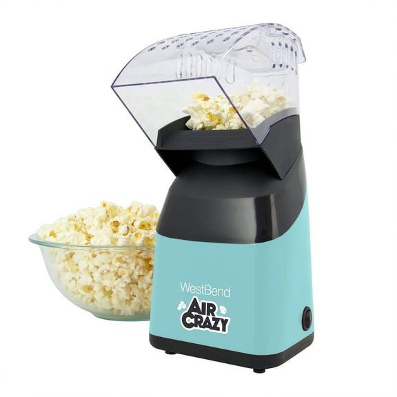 West Bend PC8448BL13 4QT. Air Crazy Hot Air Popcorn Machine, Blue