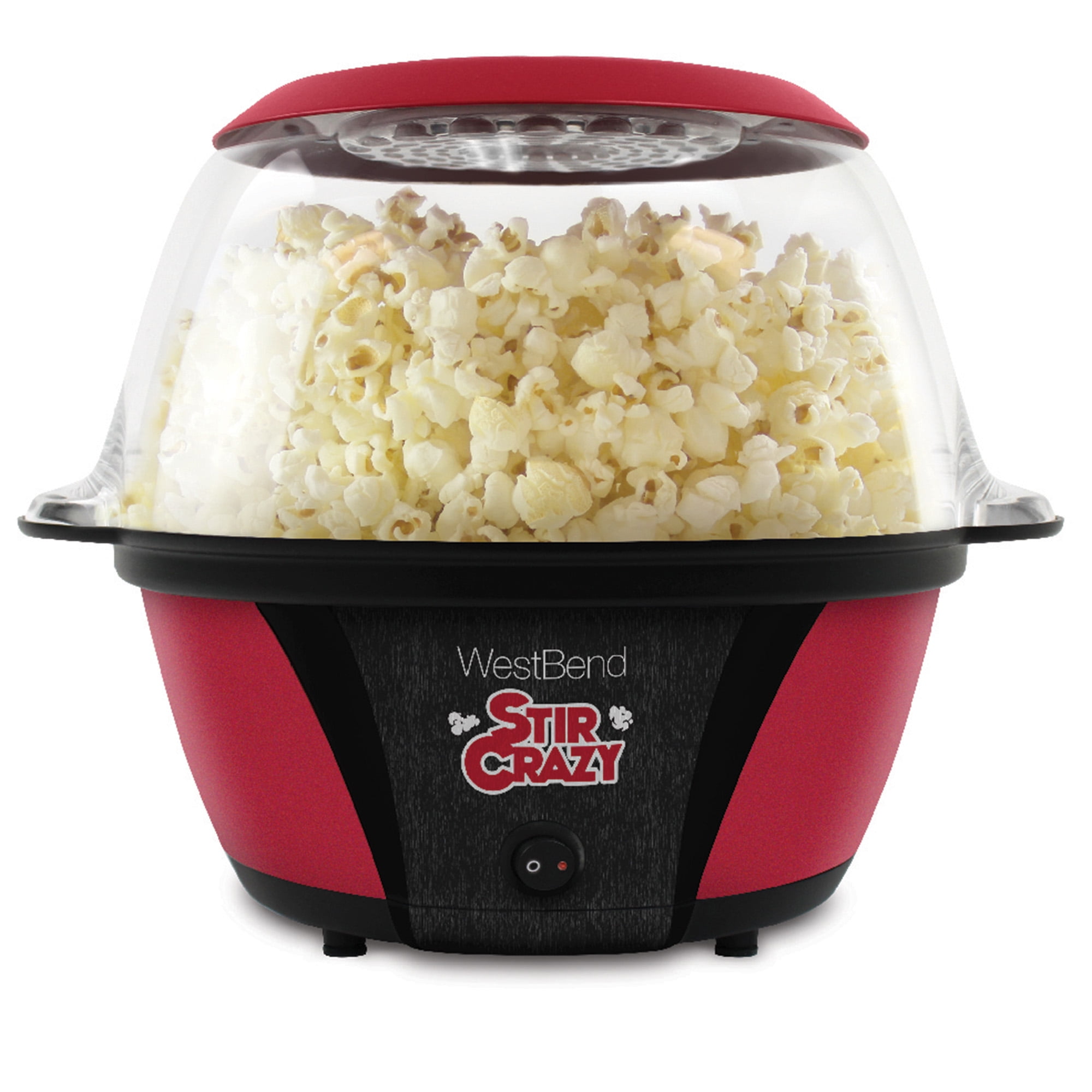 West Bend Stir Crazy 6 Quart Red Electric Popcorn Popper